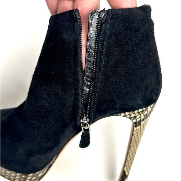 Alexandre Birman Black Suede Python Heels Ankle Booties size EUR 35 US 5 - Picture 9 of 15